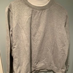 Grey Crew Neck Cozy Sweatshirt